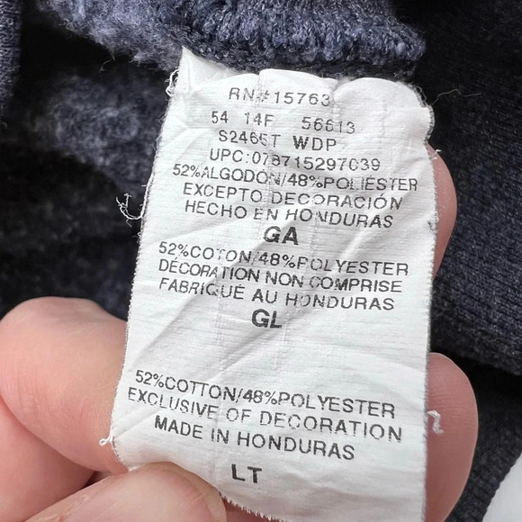 Champion Eco‎ Authentic Crewneck Sweatshirt Men’s L TALL Blue Pullover ** Flaw - Picture 4 of 5